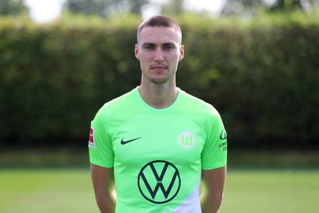 VfL Wolfsburg Wolfsburg, 20.09.2023, FUßBALL - VfL Wolfsburg, 1. Bundesliga, Saison 2023 24. Fototermin, Kilian Fischer (VfL Wolfsburg) Wolfsburg