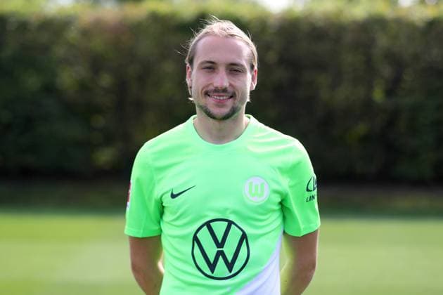 VfL Wolfsburg Wolfsburg, 20.09.2023, FUßBALL - VfL Wolfsburg, 1. Bundesliga, Saison 2023 24. Fototermin, Lovro Majer (VfL Wolfsburg) Wolfsburg