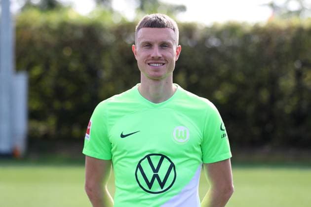 VfL Wolfsburg Wolfsburg, 20.09.2023, FUßBALL - VfL Wolfsburg, 1. Bundesliga, Saison 2023 24. Fototermin, Yannick Gerhardt (VfL Wolfsburg) Wolfsburg