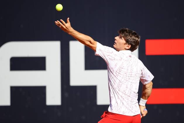 TENNIS - ATP, Tennis Herren Layjet Open BAD WALTERSDORF,AUSTRIA,21.SEP.23 - TENNIS - ATP Challenger Tour, Layjet Open. Image shows Matej Sabanov (SRB).  GEPAxpictures xMaticxKlansek