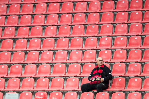 UEFA Europa League, Bayer Leverkusen - BK Haecken, 21.09.2023 Rund eine Stunde vor Anpfiff sind noch viele Plaetze in der BayArena frei, UEFA Europa League, Bayer 04 Leverkusen - BK Haecken, 1. Gruppenspiel, am 21.09.2023, BayArena, Leverkusen DFL regulations prohibit any use of photographs as image sequences and or quasi-video Copyright: xBEAUTIFULxSPORTS Meuselx