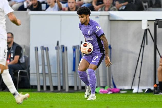 SOCCER - UEFA EL, LASK vs Liverpool LINZ,AUSTRIA,21.SEP.23 - SOCCER - UEFA Europa League, group stage, Linzer ASK vs Liverpool FC. Image shows Luis Diaz (Liverpool).  GEPAxpictures xDanielxSchoenherr