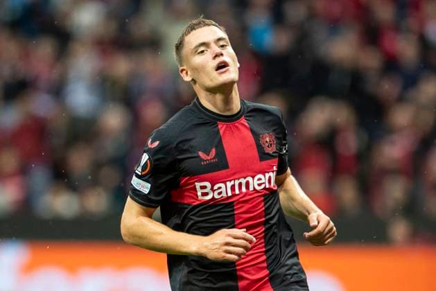 UEFA Europa League, Bayer Leverkusen - BK Haecken, 21.09.2023 Florian WIRTZ (Bayer 04 Leverkusen, 10) nach seinem Tor zum 1:0, UEFA Europa League, Bayer 04 Leverkusen - BK Haecken, 1. Gruppenspiel, am 21.09.2023, BayArena, Leverkusen DFL regulations prohibit any use of photographs as image sequences and or quasi-video Copyright: xBEAUTIFULxSPORTS Meuselx