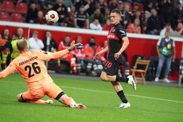Fussball, UEFA Europa League 2023 2024, Gruppenphase , Gruppen H, Spieltag 1, Bayer 04 Leverkusen - BK Häcken, 21.09.2023, Bayarena Leverkusen, Florian Wirtz Bayer 04 Leverkusen,erzielte das 1:0