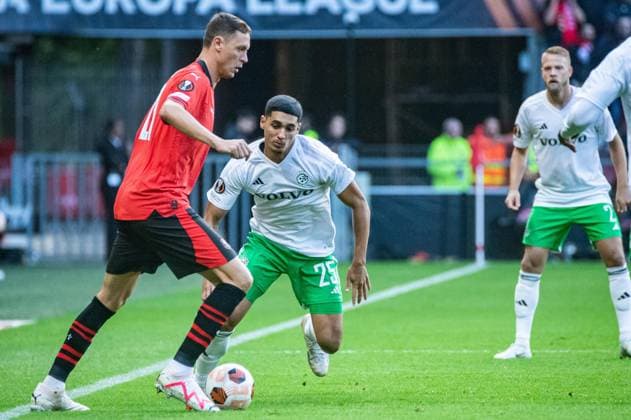 Anan Khalaili (Maccabi Haifa) FOOTBALL : Stade Rennais x Maccabi Haifa - Ligue Europa - JournÃ e 1 - 21 09 2022 BaptisteAutissier Panoramic 