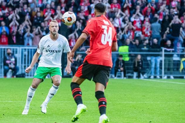 Daniel Sundgren (Maccabi Haifa) FOOTBALL : Stade Rennais x Maccabi Haifa - Ligue Europa - JournÃ e 1 - 21 09 2022 BaptisteAutissier Panoramic 