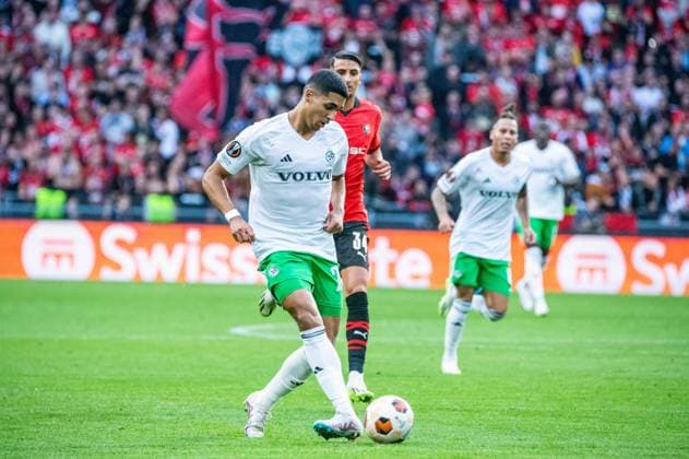 Anan Khalaili (Maccabi Haifa) FOOTBALL : Stade Rennais x Maccabi Haifa - Ligue Europa - JournÃ e 1 - 21 09 2022 BaptisteAutissier Panoramic 