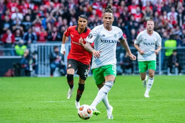 Tiaronn Chery (Maccabi Haifa) FOOTBALL : Stade Rennais x Maccabi Haifa - Ligue Europa - JournÃ e 1 - 21 09 2022 BaptisteAutissier Panoramic 