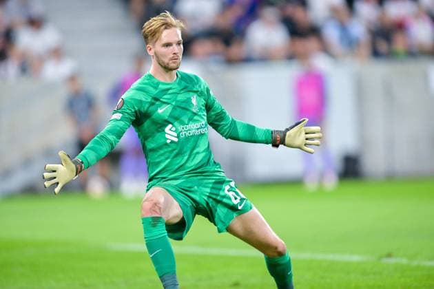 SOCCER - UEFA EL, LASK vs Liverpool LINZ,AUSTRIA,21.SEP.23 - SOCCER - UEFA Europa League, group stage, Linzer ASK vs Liverpool FC. Image shows Caoimhin Kelleher (Liverpool).  GEPAxpictures xChristianxMoser