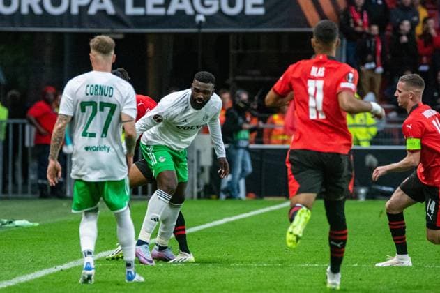 Frantzdy Pierrot (Maccabi Haifa) FOOTBALL : Stade Rennais x Maccabi Haifa - Ligue Europa - JournÃ e 1 - 21 09 2022 BaptisteAutissier Panoramic 