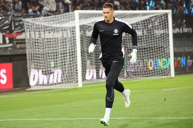 SOCCER - UEFA EL, Sturm vs Sporting GRAZ,AUSTRIA,21.SEP.23 - SOCCER - UEFA Europa League, group stage, SK Sturm Graz vs Sporting CP. Image shows Kjell Scherpen (Sturm) during warm-up.  GEPAxpictures xChrisxBauer