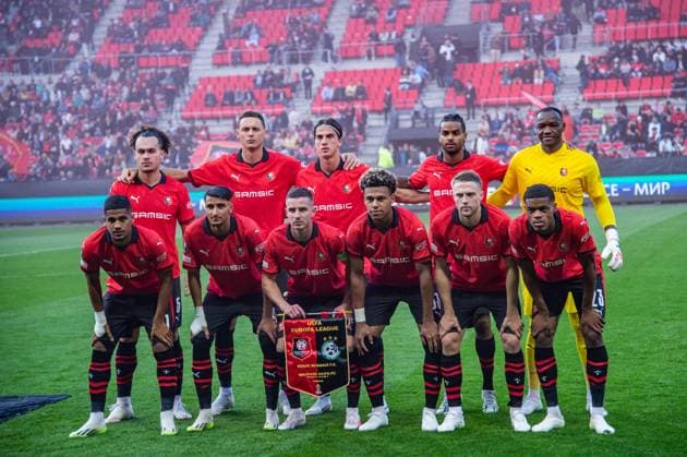 Photo d equipe du Stade Rennais FOOTBALL : Stade Rennais x Maccabi Haifa - Ligue Europa - JournÃ e 1 - 21 09 2022 BaptisteAutissier Panoramic 