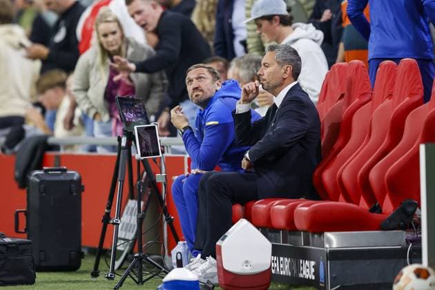 AMSTERDAM, 21-09-2023 JohanCruyff Arena, Europa League Football season 2023 2024 Match between Ajax and Olympique Marseille. (L) Olympique Marseille trainer Jacques Abardonado Ajax - Olympique Marseille  x22440093x Copyright: