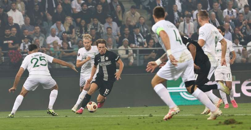 SOCCER - UEFA EL, Sturm vs Sporting GRAZ,AUSTRIA,21.SEP.23 - SOCCER - UEFA Europa League, group stage, SK Sturm Graz vs Sporting CP. Image shows William Boeving (Sturm).  GEPAxpictures xWolfgangxGrebien