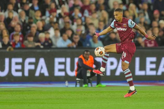 West Ham United v FC Backa Europa League 21 09 2023. West Ham United defender Thilo Kehrer (24) during the Europa League match between West Ham United and FC Backa at the London Stadium, London, England on 21 September 2023. London London Stadium England Editorial use only , Copyright: xToyinxOshodix PSI-18053-0010