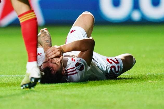 Foto Spada LaPresse 21 Settembre 2023 - Bergamo , Italia - calcio - Atalanta vs Rakow Czestochowa - Europa League 2023 2024 - Stadio Gewiss. Nella foto: Deian Sorescu (RKS Rakow Czestochowa) September 21, 2023 Bergamo , Italy - sport, calcio - Atalanta vs Rakow Czestochowa - Europa League 2023 2024 - Gewiss Stadium . In the pic: Deian Sorescu (RKS Rakow Czestochowa)  Copyright: xSpada LaPressex