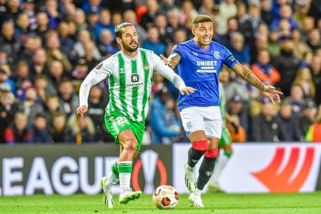 Rangers v Real Betis UEFA Europa League James Tavernier of Rangers and Isco of Real Betis during the UEFA Europa League Group C match at Ibrox Stadium, Glasgow Copyright: xJamiexJohnstonx FIL-18994-0041 UK Newspapers OUT