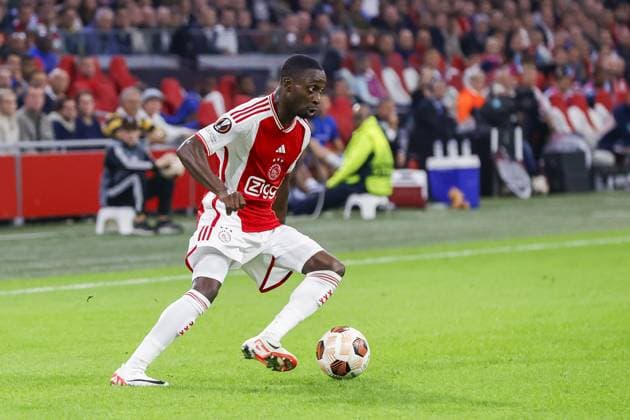 AMSTERDAM, 21-09-2023 JohanCruyff Arena, Europa League Football season 2023 2024 Match between Ajax and Olympique Marseille. Ajax player Carlos Forbs Ajax - Olympique Marseille  x22441714x Copyright: