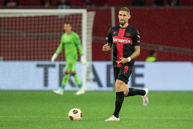 UEFA Europa League, Bayer Leverkusen - BK Haecken, 21.09.2023 Robert ANDRICH (Bayer 04 Leverkusen, 8), UEFA Europa League, Bayer 04 Leverkusen - BK Haecken, 1. Gruppenspiel, am 21.09.2023, BayArena, Leverkusen DFL regulations prohibit any use of photographs as image sequences and or quasi-video Copyright: xBEAUTIFULxSPORTS Meuselx
