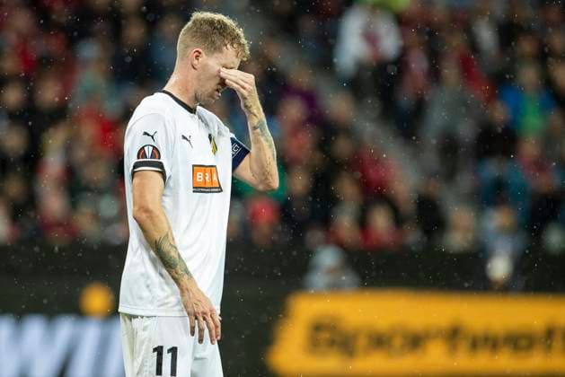 UEFA Europa League, Bayer Leverkusen - BK Haecken, 21.09.2023 Samuel Gustafson (BK Haecken, 11), UEFA Europa League, Bayer 04 Leverkusen - BK Haecken, 1. Gruppenspiel, am 21.09.2023, BayArena, Leverkusen DFL regulations prohibit any use of photographs as image sequences and or quasi-video Copyright: xBEAUTIFULxSPORTS Meuselx