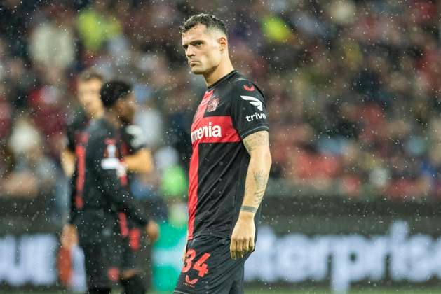 UEFA Europa League, Bayer Leverkusen - BK Haecken, 21.09.2023 Granit XHAKA (Bayer 04 Leverkusen, 34), UEFA Europa League, Bayer 04 Leverkusen - BK Haecken, 1. Gruppenspiel, am 21.09.2023, BayArena, Leverkusen DFL regulations prohibit any use of photographs as image sequences and or quasi-video Copyright: xBEAUTIFULxSPORTS Meuselx