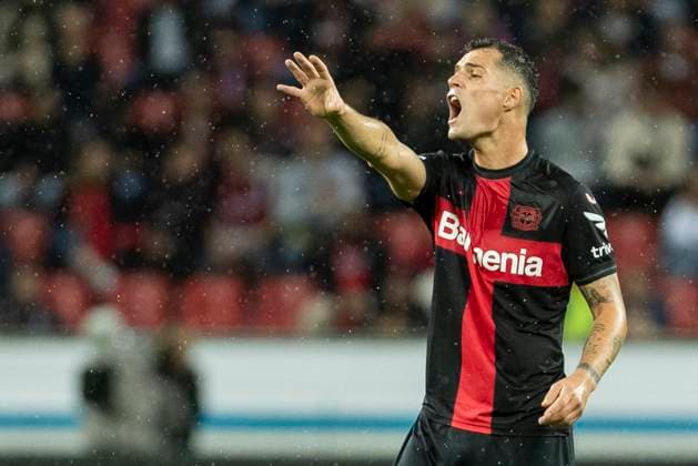 UEFA Europa League, Bayer Leverkusen - BK Haecken, 21.09.2023 Granit XHAKA (Bayer 04 Leverkusen, 34), UEFA Europa League, Bayer 04 Leverkusen - BK Haecken, 1. Gruppenspiel, am 21.09.2023, BayArena, Leverkusen DFL regulations prohibit any use of photographs as image sequences and or quasi-video Copyright: xBEAUTIFULxSPORTS Meuselx