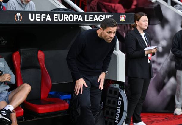Trainer Xabi Alonso (Bayer 04 Leverkusen) 21.09.2023, Fussball Saison 2023 2024 Europa League Gruppenphase, 1. Spieltag Bayer 04 Leverkusen - BK Häcken 4:0 Leverkusen BayArena Nordrhein Westfalen Deutschland