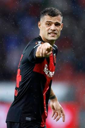 Leverkusen, Deutschland, UEFA Europa League, BAYER LEVERKUSEN : BK HÄCKEN 4-0 21. 09. 2023 in der Bay Arena in Leverkusen Granit XHAKA (LEV)