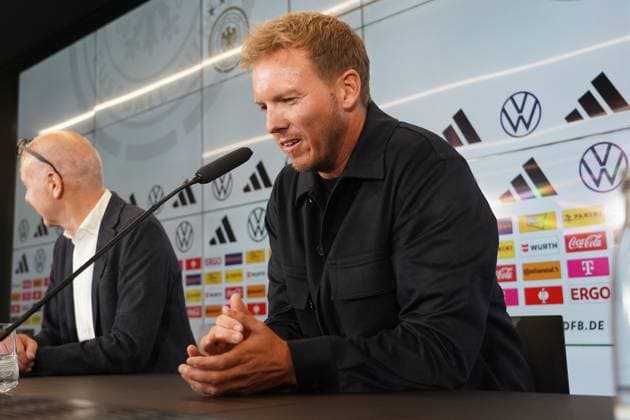 Der neue Bundestrainer Julian Nagelsmann (Deutschland) - 22.09.2023: Pressekonferenz zur Vorstellung des neuen Bundestrainers *** The new national coach Julian Nagelsmann Germany 22 09 2023 Press conference to introduce the new national coach
