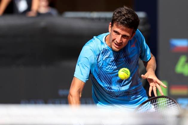TENNIS - ATP, Tennis Herren Layjet Open BAD WALTERSDORF,AUSTRIA,22.SEP.23 - TENNIS - ATP Challenger Tour, Layjet Open. Image shows Vit Kopriva (CZE).  GEPAxpictures xMarioxBuehner-Weinrauch