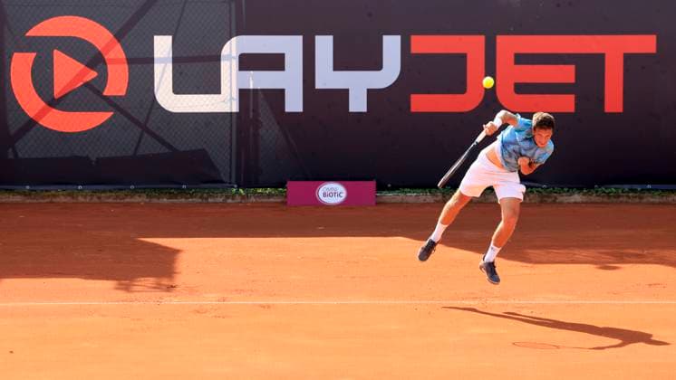 TENNIS - ATP, Tennis Herren Layjet Open BAD WALTERSDORF,AUSTRIA,22.SEP.23 - TENNIS - ATP Challenger Tour, Layjet Open. Image shows Vit Kopriva (CZE).  GEPAxpictures xMarioxBuehner-Weinrauch