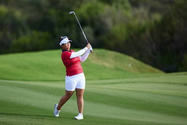 September 22, 2023, SEVILLA, SEVILLA, SPAIN: Danielle Kang of USA Team in action during the Solheim Cup 2023 in Finca Cortesin at Estepona on September 22, 2023 in Malaga, Spain. SEVILLA SPAIN - ZUMAa181 20230922_zaa_a181_003 Copyright: xJoaquinxCorcherox