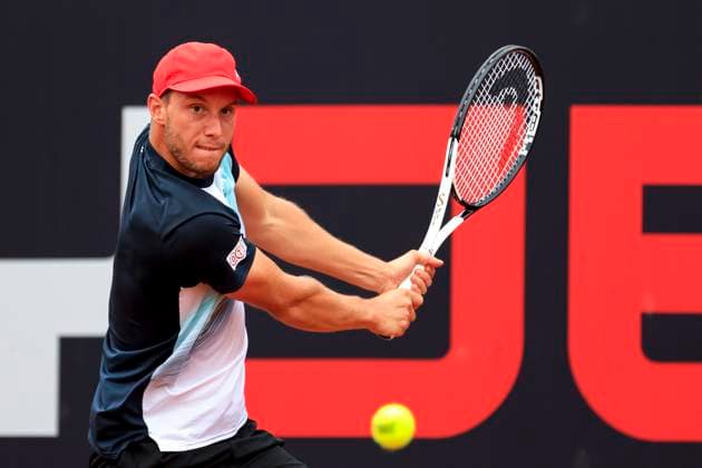TENNIS - ATP, Tennis Herren Layjet Open BAD WALTERSDORF,AUSTRIA,22.SEP.23 - TENNIS - ATP Challenger Tour, Layjet Open. Image shows Filip Misolic (AUT).  GEPAxpictures xMarioxBuehner-Weinrauch