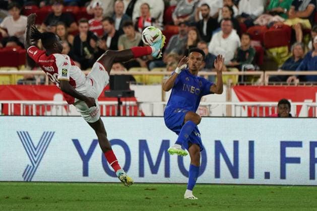 Wilfried Singo (AS Monaco) - Sofiane Diop (OGC Nice) FOOTBALL : AS Monaco vs OGC Nice - Ligue 1 Uber Eats - Monaco - 22 09 2023 NorbertScanella Panoramic 