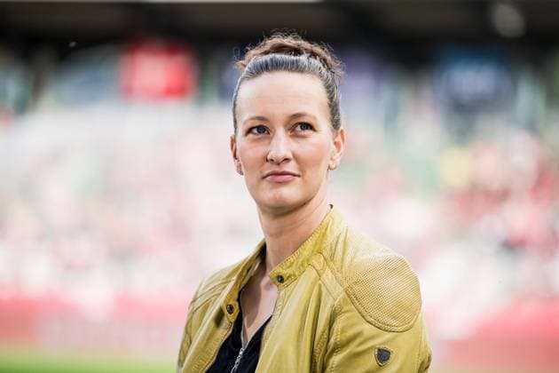UEFA Women’s Nations League: Daenemark - Deutschland; 22.09.2023 Almuth Schult (TV-Expertin und Nationalspielerin) UEFA Women’s Nations League: Daenemark - Deutschland, Viborg, Energi Viborg Arena am 22.09.2023 Copyright: xBEAUTIFULxSPORTS Wunderlx