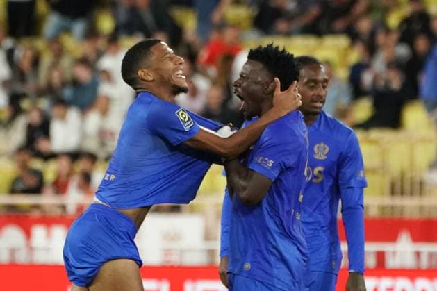Sport Bilder des Tages Joie - Jean Clair Todibo (OGC Nice) - Youssouf Ndayishimiye (OGC Nice) FOOTBALL : AS Monaco vs OGC Nice - Ligue 1 Uber Eats - Monaco - 22 09 2023 NorbertScanella Panoramic 