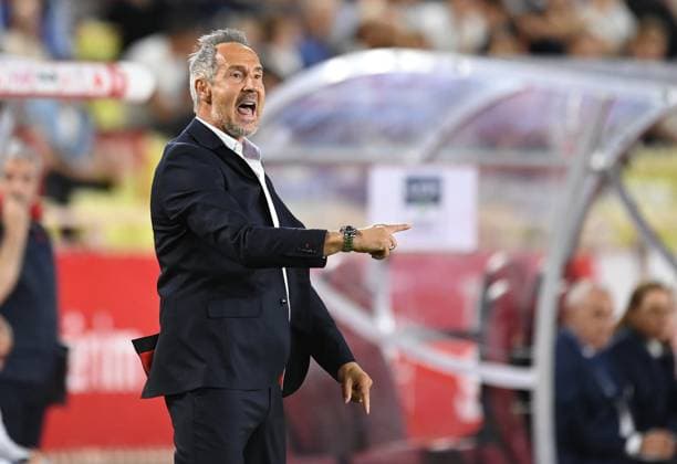 AS Monaco v OGC Nice - Ligue 1 Uber Eats Adi Hutter, Coach of AS Monaco on the side line during the Ligue 1 Uber Eats match between AS Monaco and OGC Nice at Stade Louis II on September 22, 2023 in Monaco, Monaco. Monaco Stade Louis II Monaco Monaco Copyright: xNealxSimpson Sportsphoto APLx 13954961