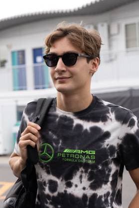 September 23, 2023, Suzuka, Mie Prefecture, Japan: GEORGE RUSSELL (GBR) of Mercedes 63 arrives to the paddock for Qualifying for the 2023 Formula 1 Japanese Grand Prix Suzuka Japan - ZUMAb177 20230923_aap_b177_013 Copyright: xTaidghxBarronx