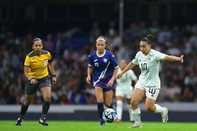 RECORD DATE NOT STATED CONCACAF Womens Gold Cup 2023 Mexico vs Puerto Rico Charlyn Corral of Mexico during the game Mexico (Mexican national team, Nationalteam vs Puerto Rico, corresponding to League A of the Group Stage Qualifiers for the CONCACAF Womens Gold Cup, at Azteca Stadium, on September 22, 2023. <br><br> Charlyn Corral de Mexico durante el partido Mexico (Seleccion Nacional Mexicana) vs Puerto Rico, correspondiente a la Liga A de la Fase grupos Clasificatorio a la Copa Oro Femenina de la CONCACAF, el el Estadio Azteca, el 22 de Septiembre de 2023. CIUDAD DE MEXICO CDMX MEXICO  Copyright: xAdrianxMaciasx 20230922223808_CWGC_23_MEX_PUR_CORRAL150
