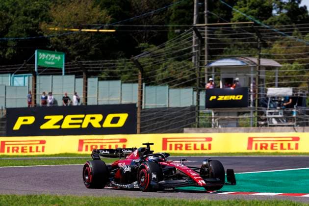 23rd September 2023; Suzuka Circuit, Suzuka, Japan; 2023 Formula 1 Lenovo Japanese Grand Prix; Qualifying Day; Number 77 Alfa Romeo driver Valtteri Bottas during practice 3 at the Japanese Formula 1  ActionPlus12556165 StephenxBlackberry