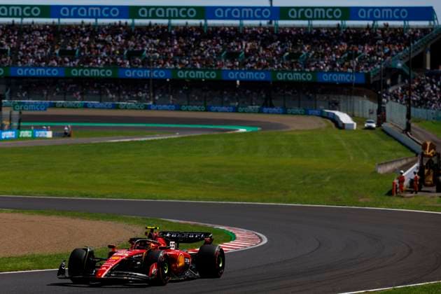 23rd September 2023; Suzuka Circuit, Suzuka, Japan; 2023 Formula 1 Lenovo Japanese Grand Prix; Qualifying Day; Number 55 Scuderia Ferrari driver Carlos Sainz Jr during practice 3 at the Japanese Formula 1  ActionPlus12556216 StephenxBlackberry