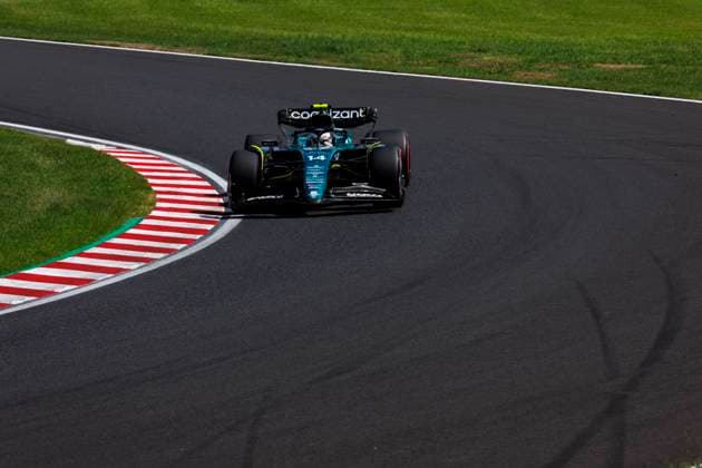 23rd September 2023; Suzuka Circuit, Suzuka, Japan; 2023 Formula 1 Lenovo Japanese Grand Prix; Qualifying Day; Number 14 Aston Martin driver Fernando Alonso during practice 3 at the Japanese Formula 1  ActionPlus12556227 StephenxBlackberry