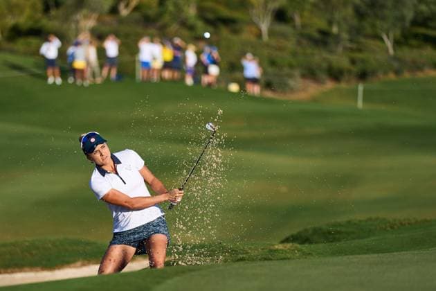 September 23, 2023, MALAGA, MALAGA, SPAIN: Anna Nordqvist of Europe Team in action during the Solheim Cup 2023 in Finca Cortesin at Estepona on September 23, 2023 in Malaga, Spain. MALAGA SPAIN - ZUMAa181 20230923_zaa_a181_025 Copyright: xJoaquinxCorcherox