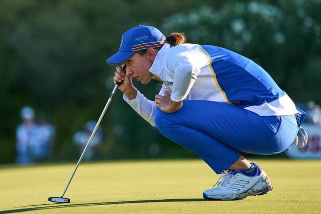 September 10, 2023, MALAGA, MALAGA, SPAIN: Carlota Ciganda of Europa Team looks on during the Solheim Cup 2023 in Finca Cortesin at Estepona on September 23, 2023 in Malaga, Spain. MALAGA SPAIN - ZUMAa181 20230910_zaa_a181_024 Copyright: xJoaquinxCorcherox