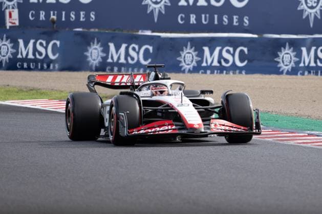 September 23, 2023, Suzuka, Mie Prefecture, Japan: KEVIN MAGNUSSEN (DEN) of Haas F1 Team 20 races during Qualifying of the 2023 Formula 1 Japanese Grand Prix. Verstappen qualified pole position. Suzuka Japan - ZUMAb177 20230923_aap_b177_079 Copyright: xTaidghxBarronx
