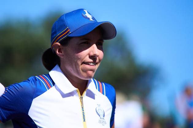 September 10, 2023, MALAGA, MALAGA, SPAIN: Carlota Ciganda of Europe Team looks on during the Solheim Cup 2023 in Finca Cortesin at Estepona on September 23, 2023 in Malaga, Spain. MALAGA SPAIN - ZUMAa181 20230910_zaa_a181_028 Copyright: xJoaquinxCorcherox