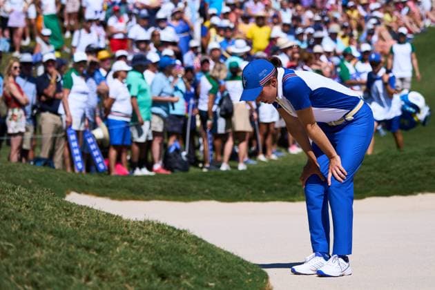 September 23, 2023, MALAGA, MALAGA, SPAIN: Carlota Ciganda of Europe Team looks on during the Solheim Cup 2023 in Finca Cortesin at Estepona on September 23, 2023 in Malaga, Spain. MALAGA SPAIN - ZUMAa181 20230923_zaa_a181_063 Copyright: xJoaquinxCorcherox