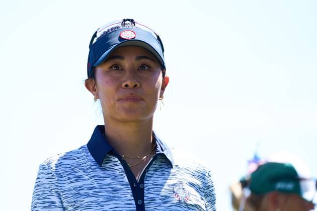 September 23, 2023, MALAGA, MALAGA, SPAIN: Danielle Kang of USA Team looks on during the Solheim Cup 2023 in Finca Cortesin at Estepona on September 23, 2023 in Malaga, Spain. MALAGA SPAIN - ZUMAa181 20230923_zaa_a181_076 Copyright: xJoaquinxCorcherox