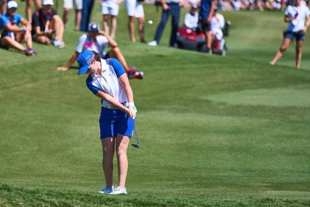 September 23, 2023, MALAGA, MALAGA, SPAIN: Leone Maguire of Europe Team in action during the Solheim Cup 2023 in Finca Cortesin at Estepona on September 23, 2023 in Malaga, Spain. MALAGA SPAIN - ZUMAa181 20230923_zaa_a181_097 Copyright: xJoaquinxCorcherox