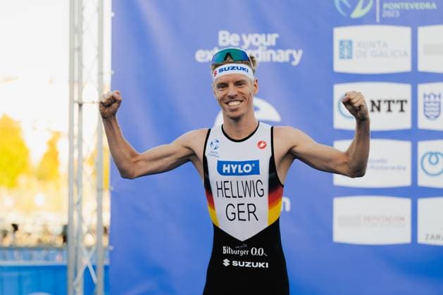 Sport Themen der Woche KW38 Sport Bilder des Tages Triathlon: World Triathlon Championship Finals Pontevedra, 23.09.2023 Tim Hellwig (GER), World Triathlon Championships Finals, Pontevedra, 23.09.2023 *** Triathlon World Triathlon Championship Finals Pontevedra, 23 09 2023 Tim Hellwig GER , World Triathlon Championships Finals, Pontevedra, 23 09 2023 Copyright: xBEAUTIFULxSPORTS Hilgerx